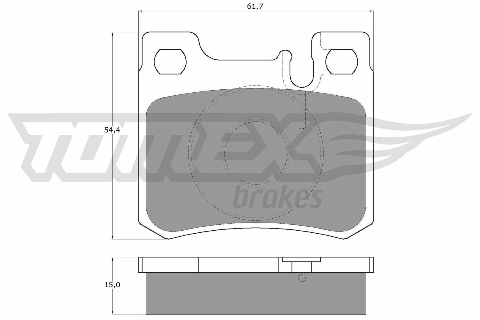 Sada brzdových destiček, kotoučová brzda TOMEX Brakes